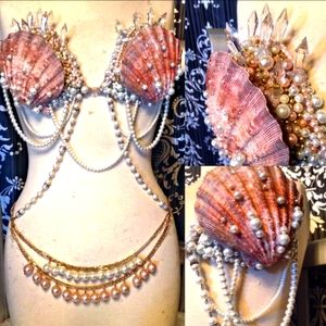 Stunning mermaid bra Burning man Festival